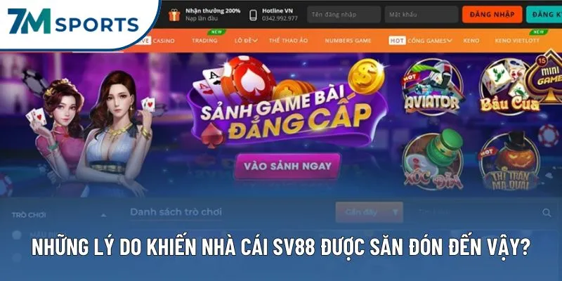 Những lý do khiến nhà cái SV88 được săn đón đến vậy? Những lý do khiến nhà cái SV88 được săn đón đến vậy?